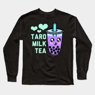 Taro Milk Tea Boba Long Sleeve T-Shirt